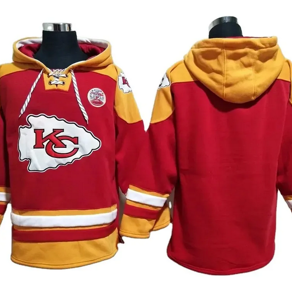 Kansas City Chiefs Blank Hoodies Sweatshirts with Customized Design Embroidered Jerseys